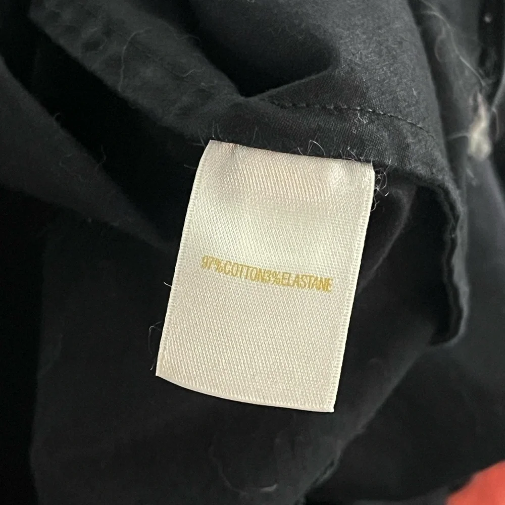 Kate Spade Zip Front Collared Black Dress
